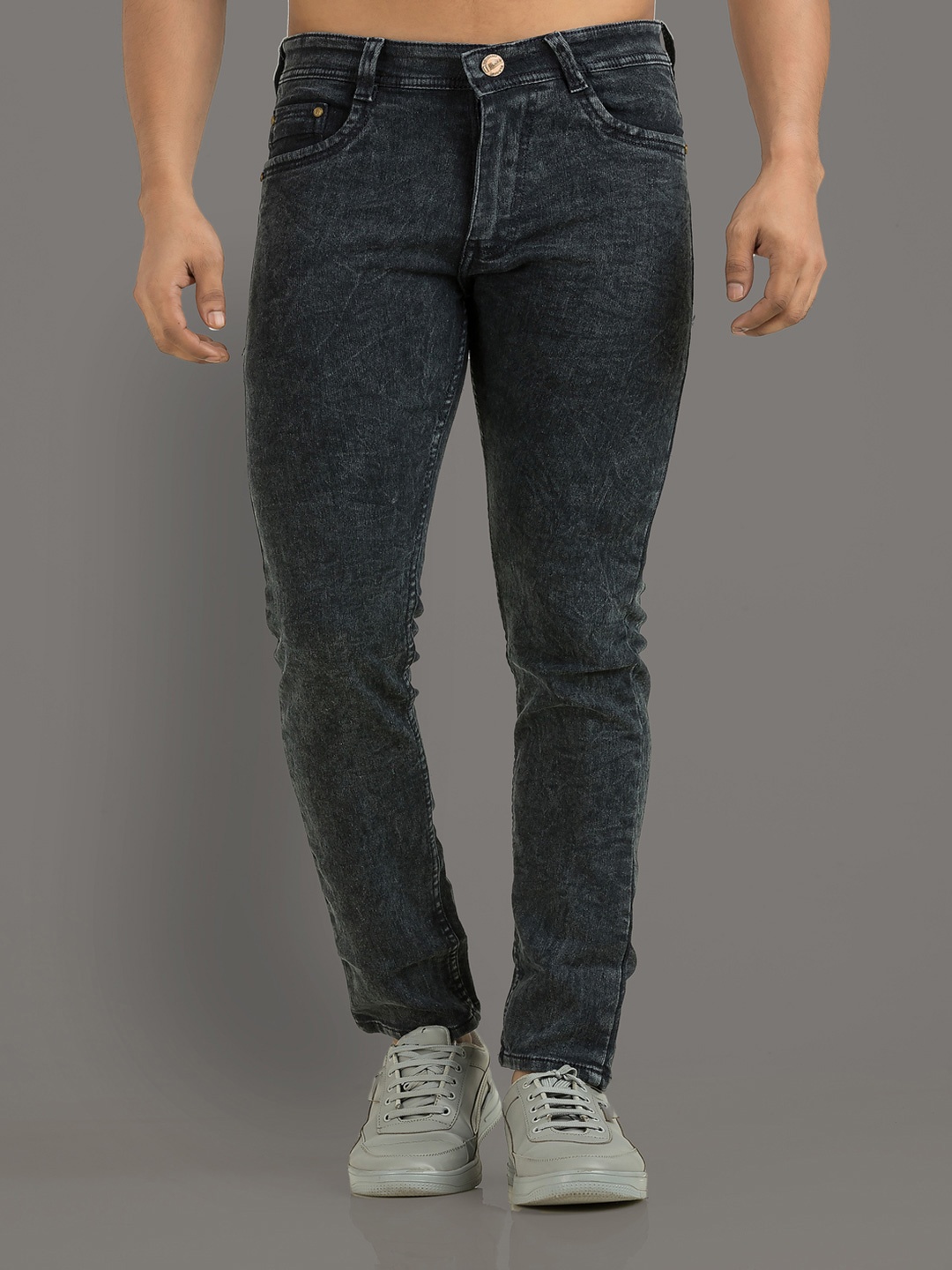 

Metronaut Men Comfort Slim Fit Stretchable Jeans, Grey