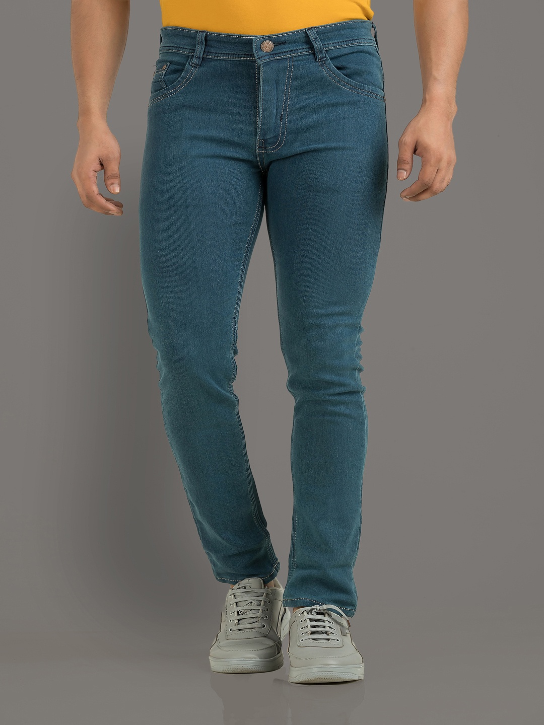 

Metronaut Men Comfort Slim Fit Stretchable Jeans, Green