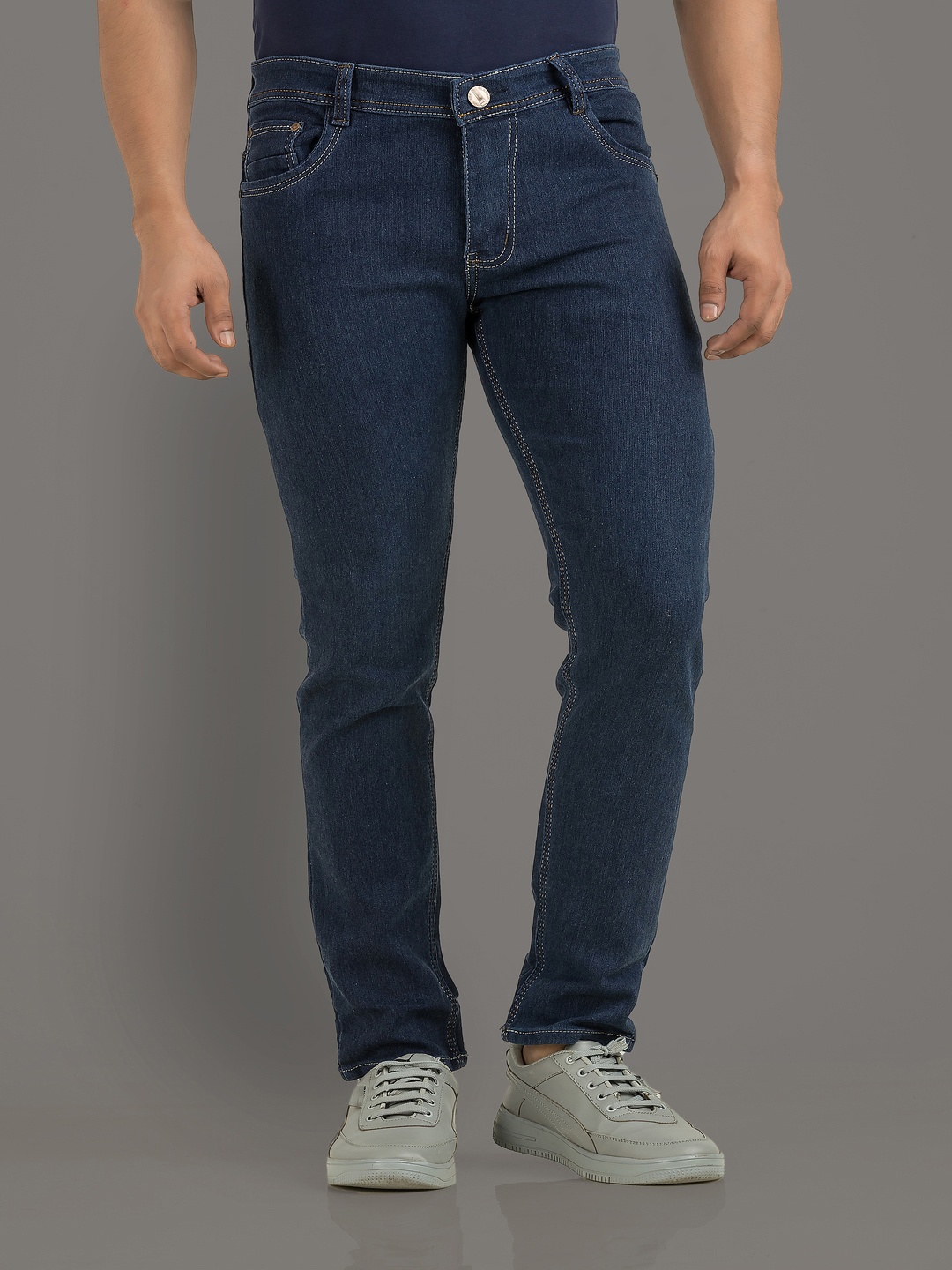 

Metronaut Men Comfort Slim Fit Stretchable Jeans, Navy blue