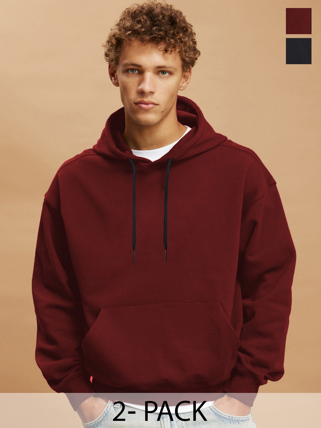 

Genzy Men Hooded Sweatshirt, Black