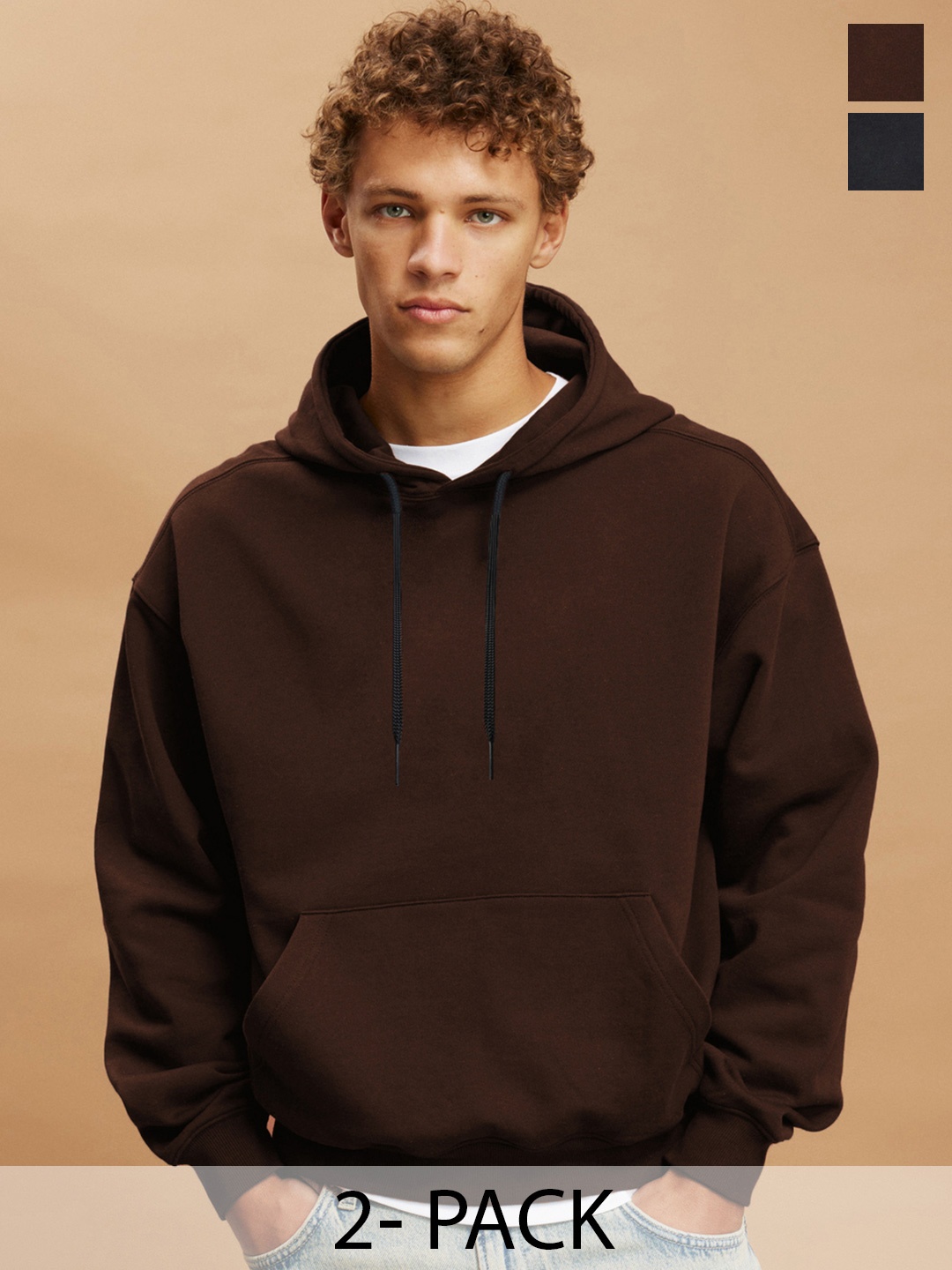 

Genzy Men Hooded Sweatshirt, Black