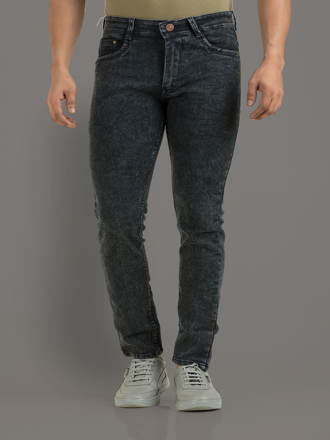 

Metronaut Men Comfort Slim Fit Stretchable Jeans, Grey