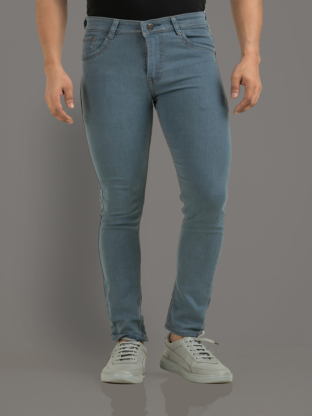 

Metronaut Men Comfort Slim Fit Stretchable Jeans, Grey