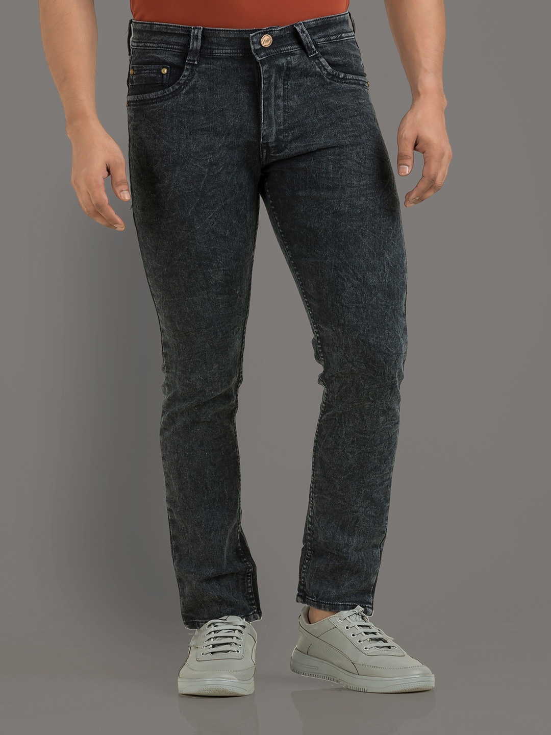

Metronaut Men Comfort Slim Fit Stretchable Jeans, Grey