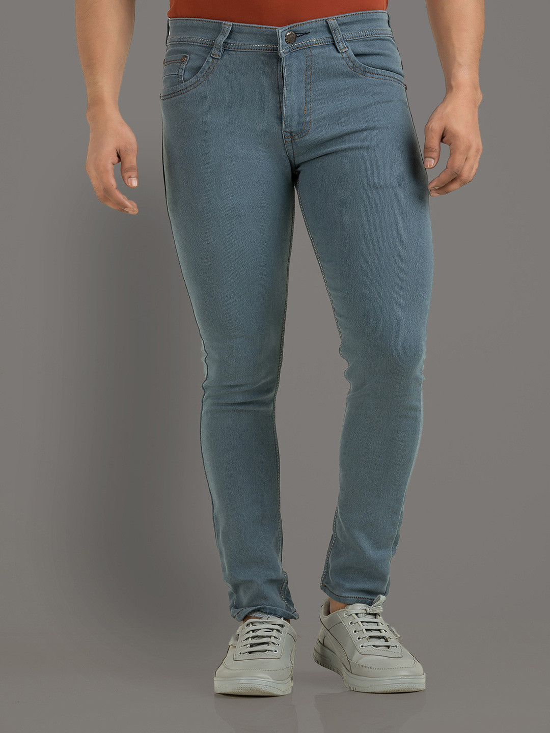 

Metronaut Men Comfort Slim Fit Stretchable Jeans, Grey