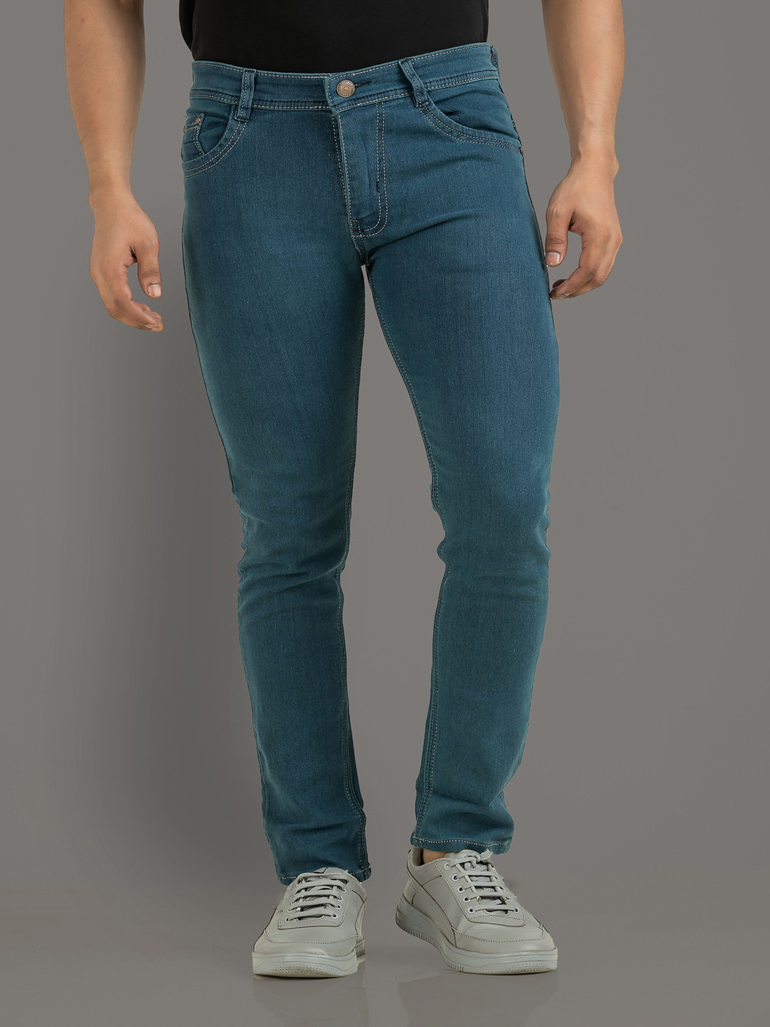 

Metronaut Men Comfort Slim Fit Stretchable Jeans, Green