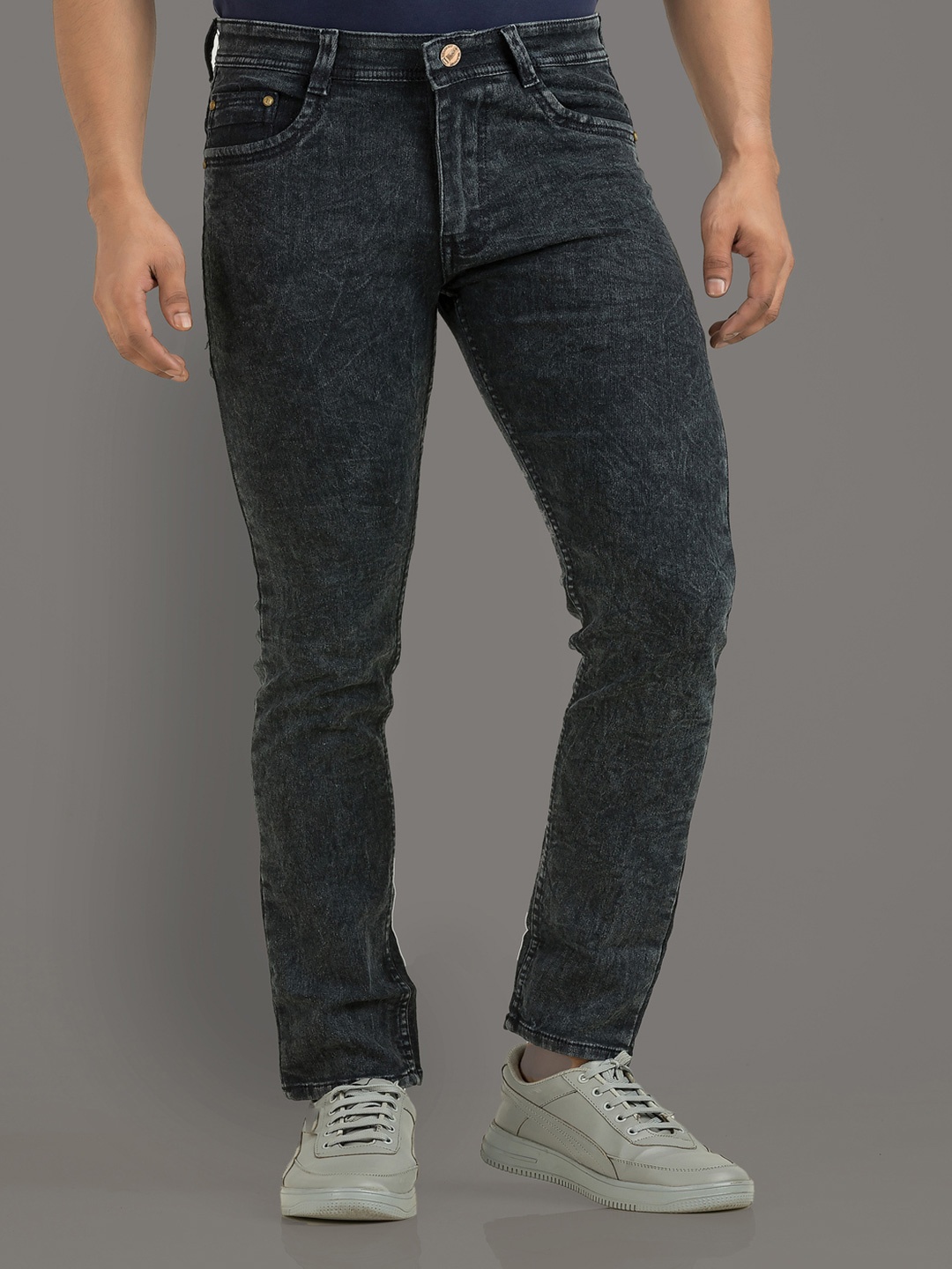 

Metronaut Men Comfort Slim Fit Stretchable Jeans, Grey