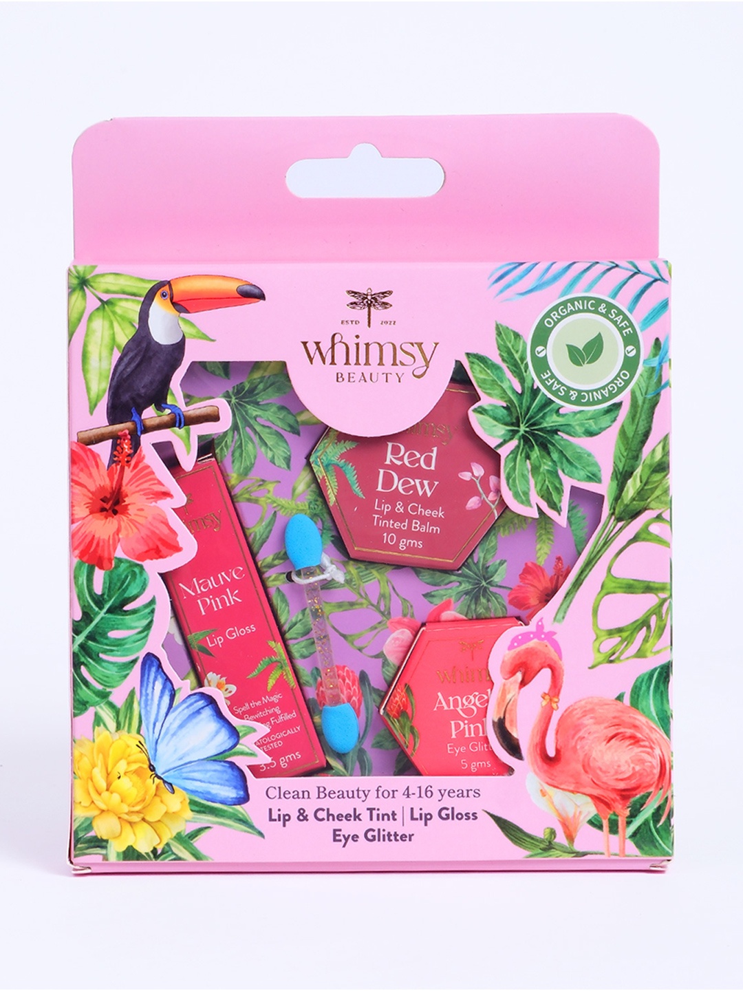 

Whimsy Beauty Mini Bling Girls Set Of 3 Safe & Organic Beauty Kit, Multi