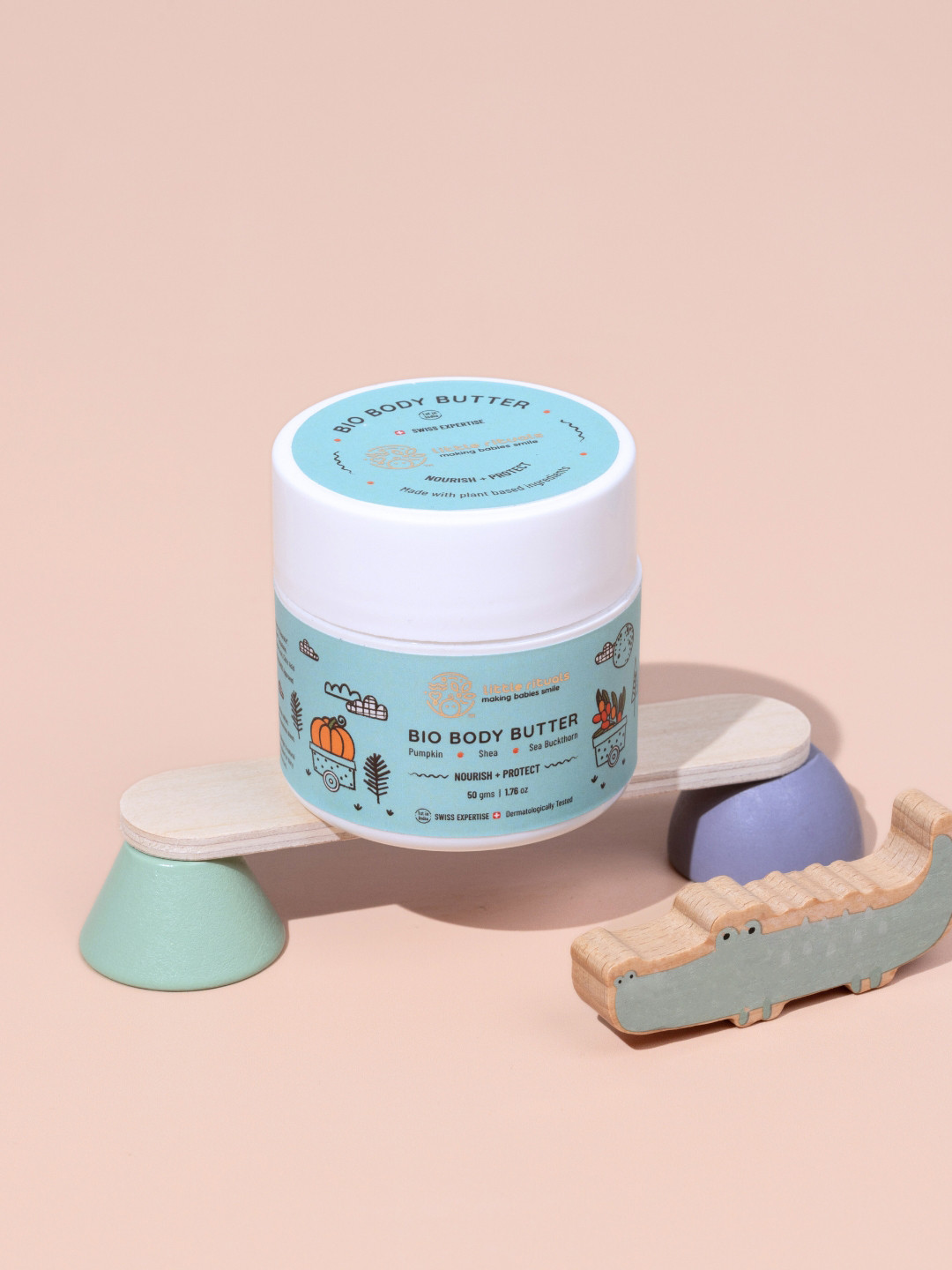 

Little Rituals Bio Body Butter with Pumpkin Butter, Shea Butter & Sea Buckthorn - 50 g, Off white