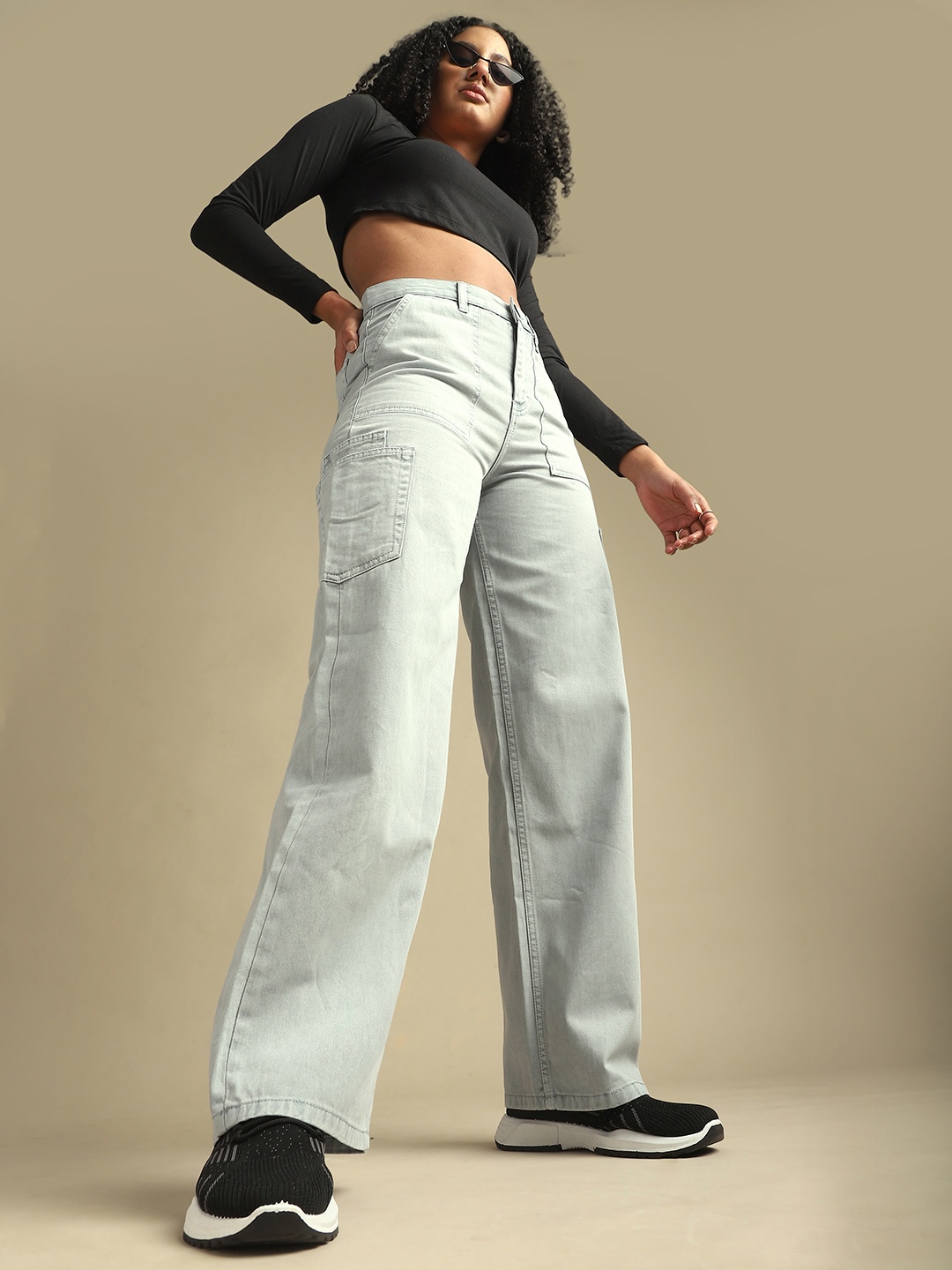 

DILLINGER Women Smart Cargos Trousers, Turquoise blue