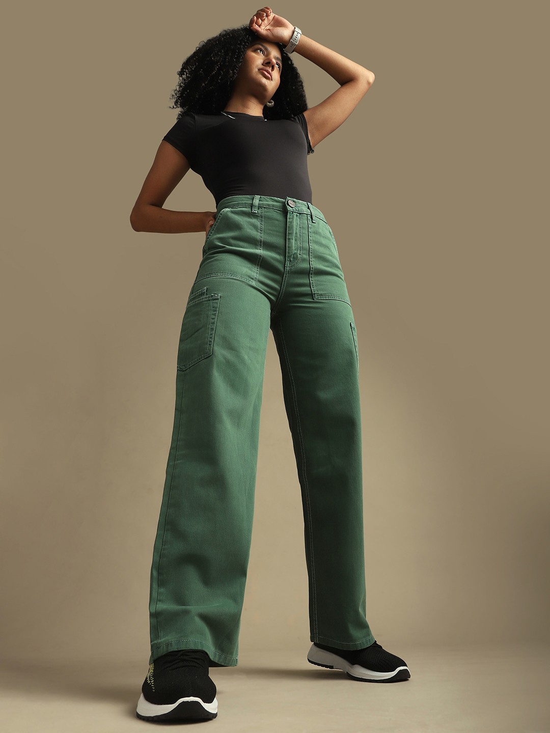 

DILLINGER Women Smart Cargos Trousers, Green