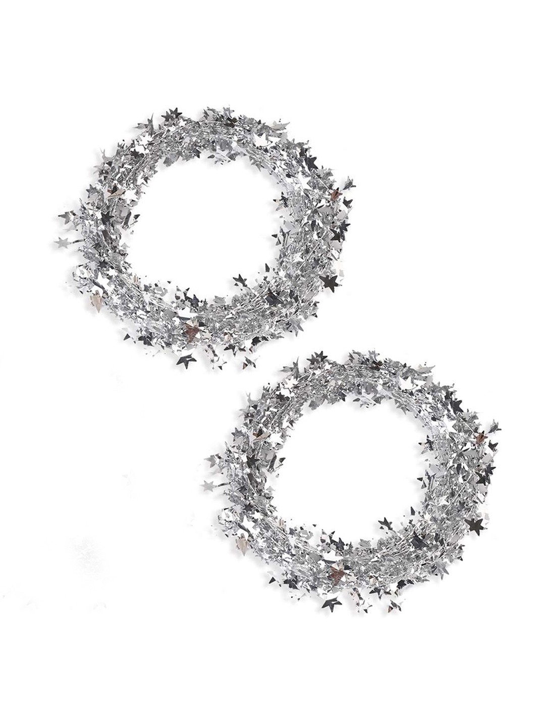 

TIED RIBBONS Pack Of 2 Artificial Christmas Garlands Decoration, Silver