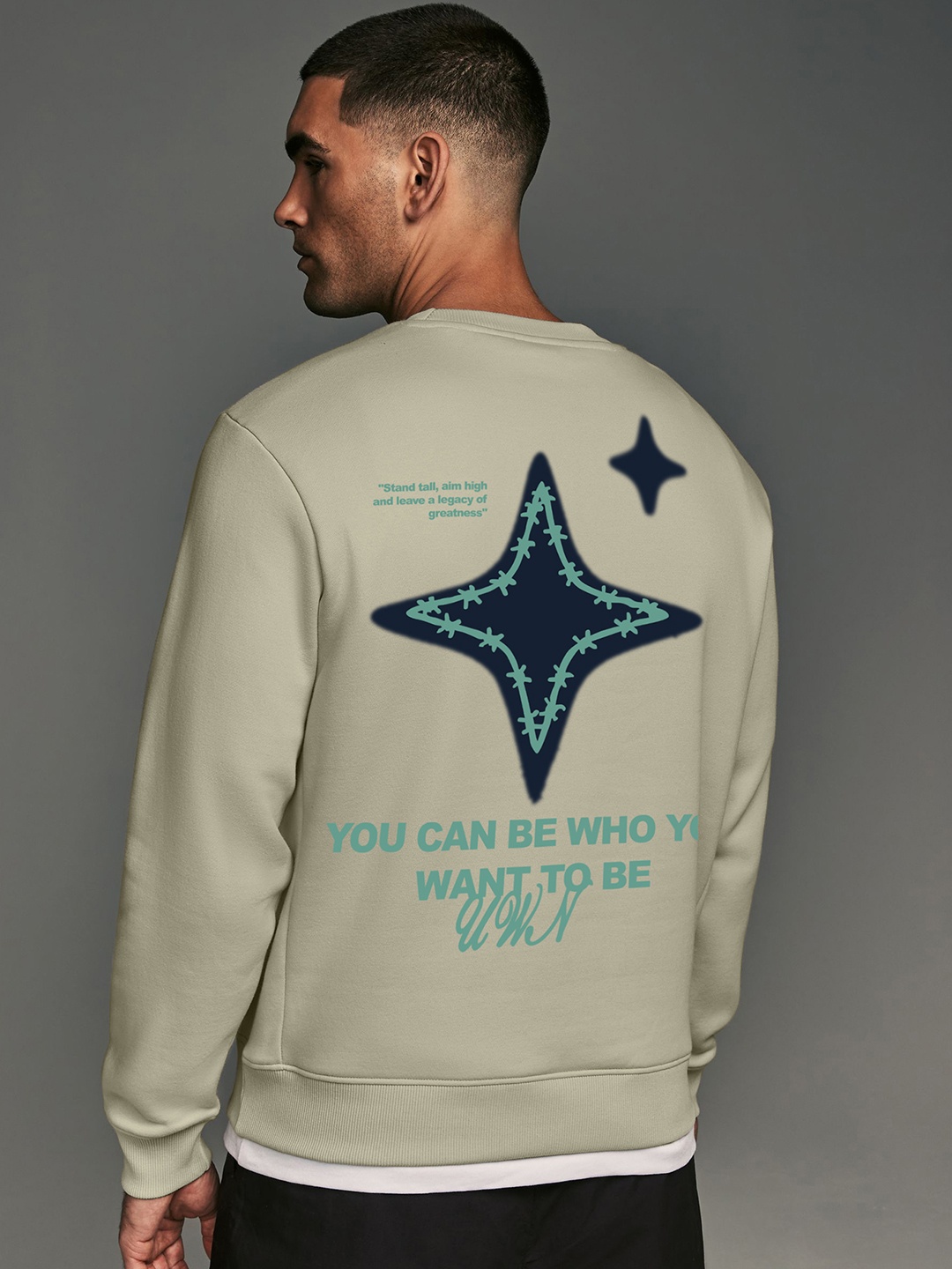 

Maniac Men Printed Sweatshirt, Beige