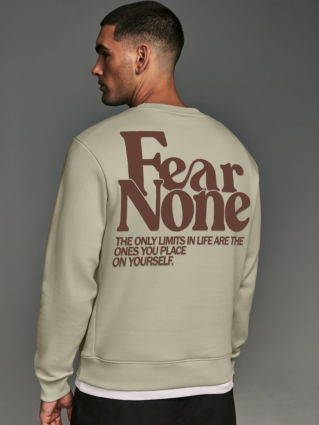 

Maniac Men Printed Sweatshirt, Beige