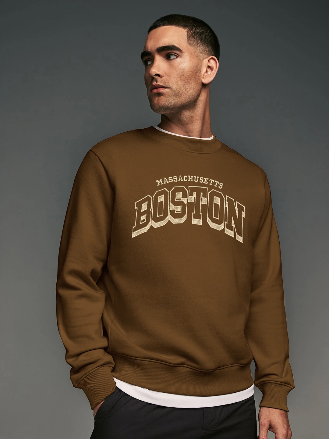 

Maniac Men Printed Sweatshirt, Brown