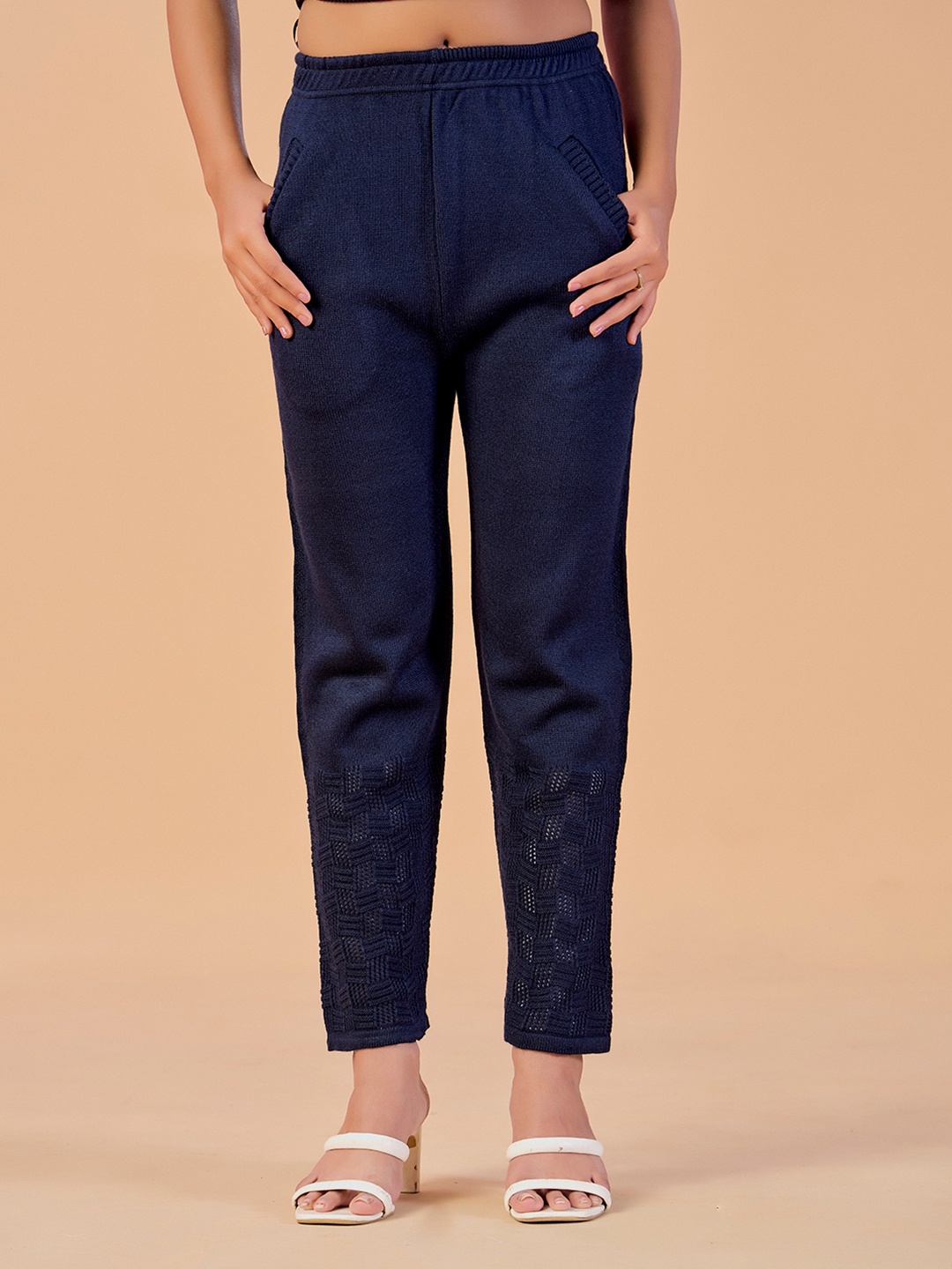 

Jaipur Kurti Women Original Trousers, Navy blue