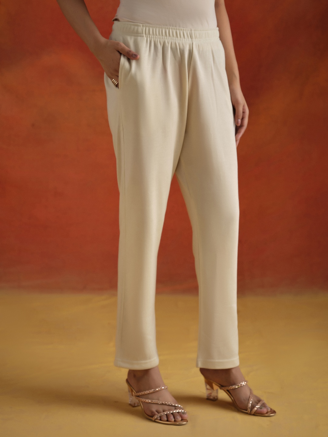 

Jaipur Kurti Women Original Trousers, Off white