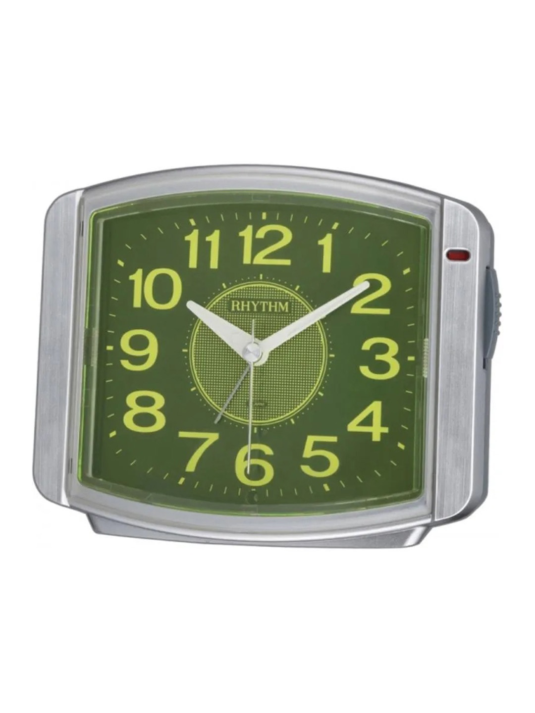 

Rhythm Silver-Toned & Green Traditional Alarm Clock