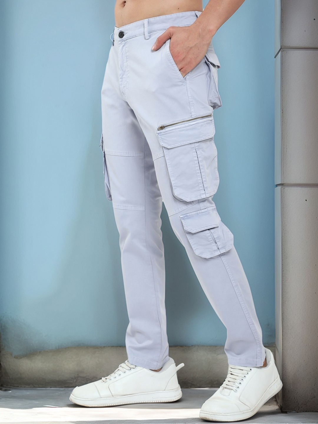 

NEVER NEUD Men Relaxed Vintage Utility Cargos Joggers, Lavender