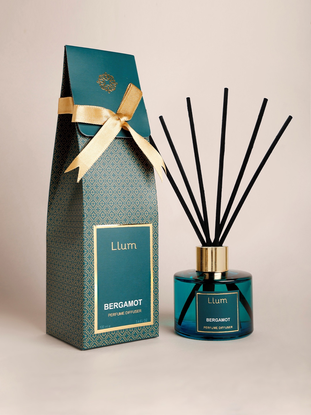 

LLUM Bergamot Essential Oil Reed Diffuser Set - 100 ml, Blue