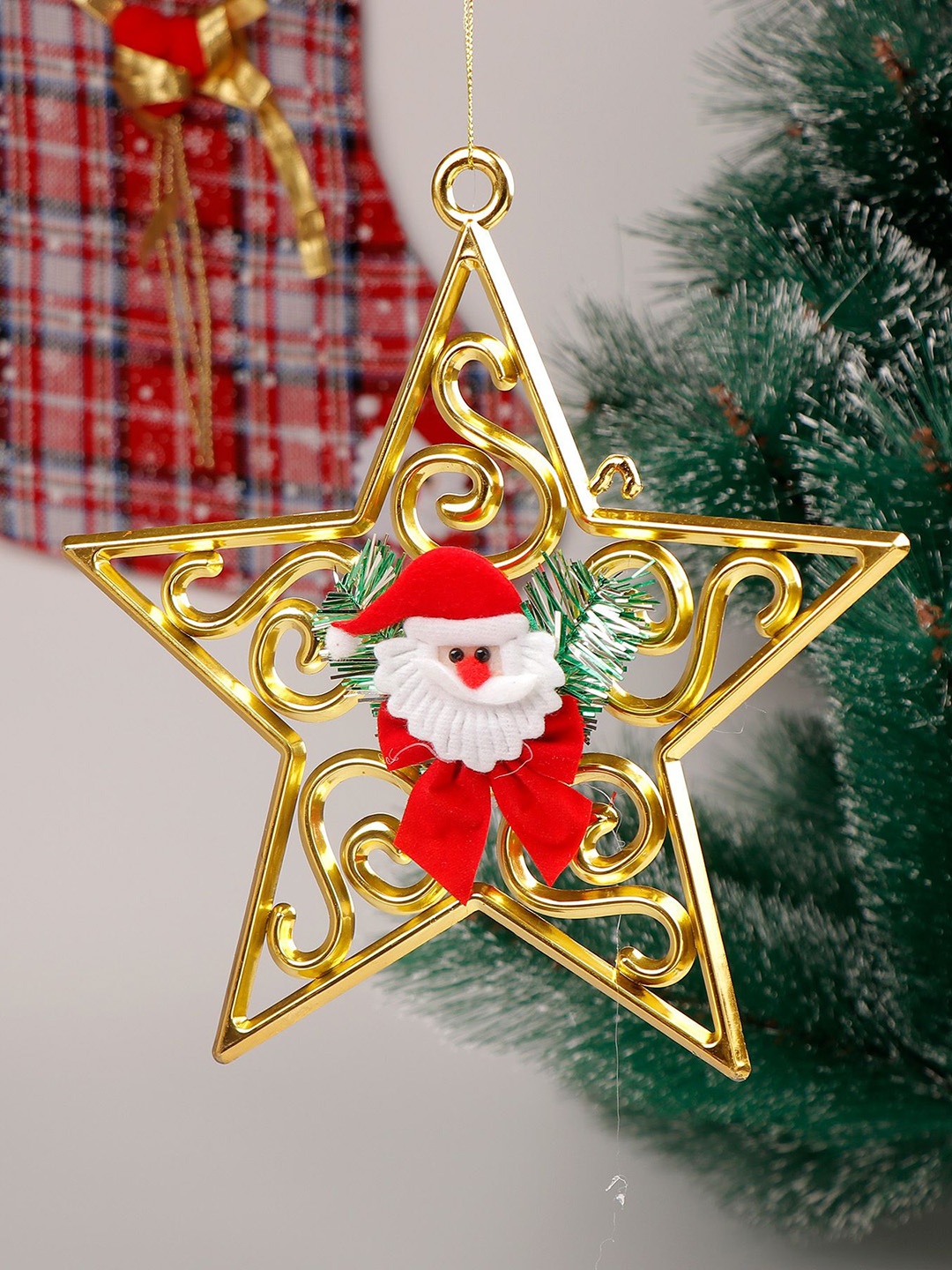 

Archies Bells Santa Hanging, Gold