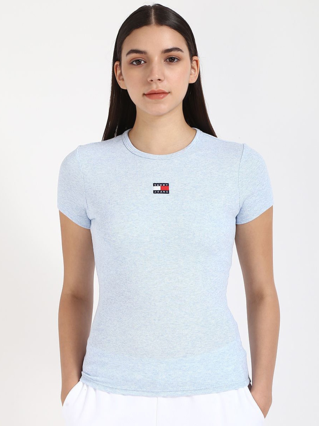 

Tommy Hilfiger Women Sports Slim Fit T-shirt, Blue