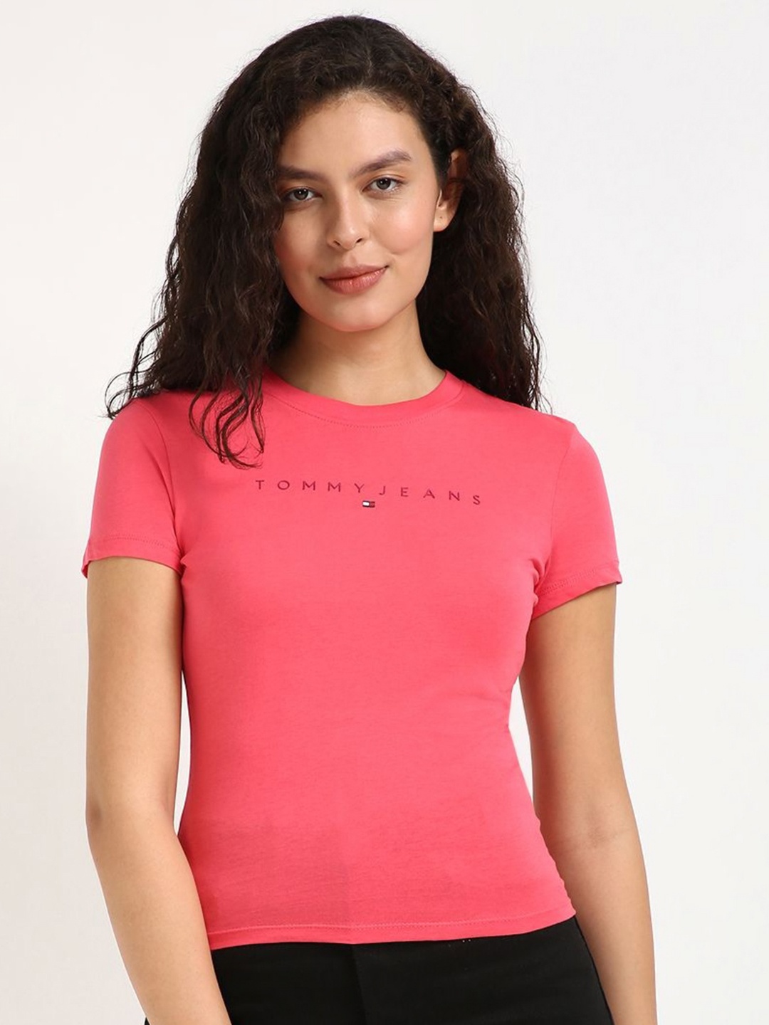 

Tommy Hilfiger Women Pockets Slim Fit T-shirt, Pink