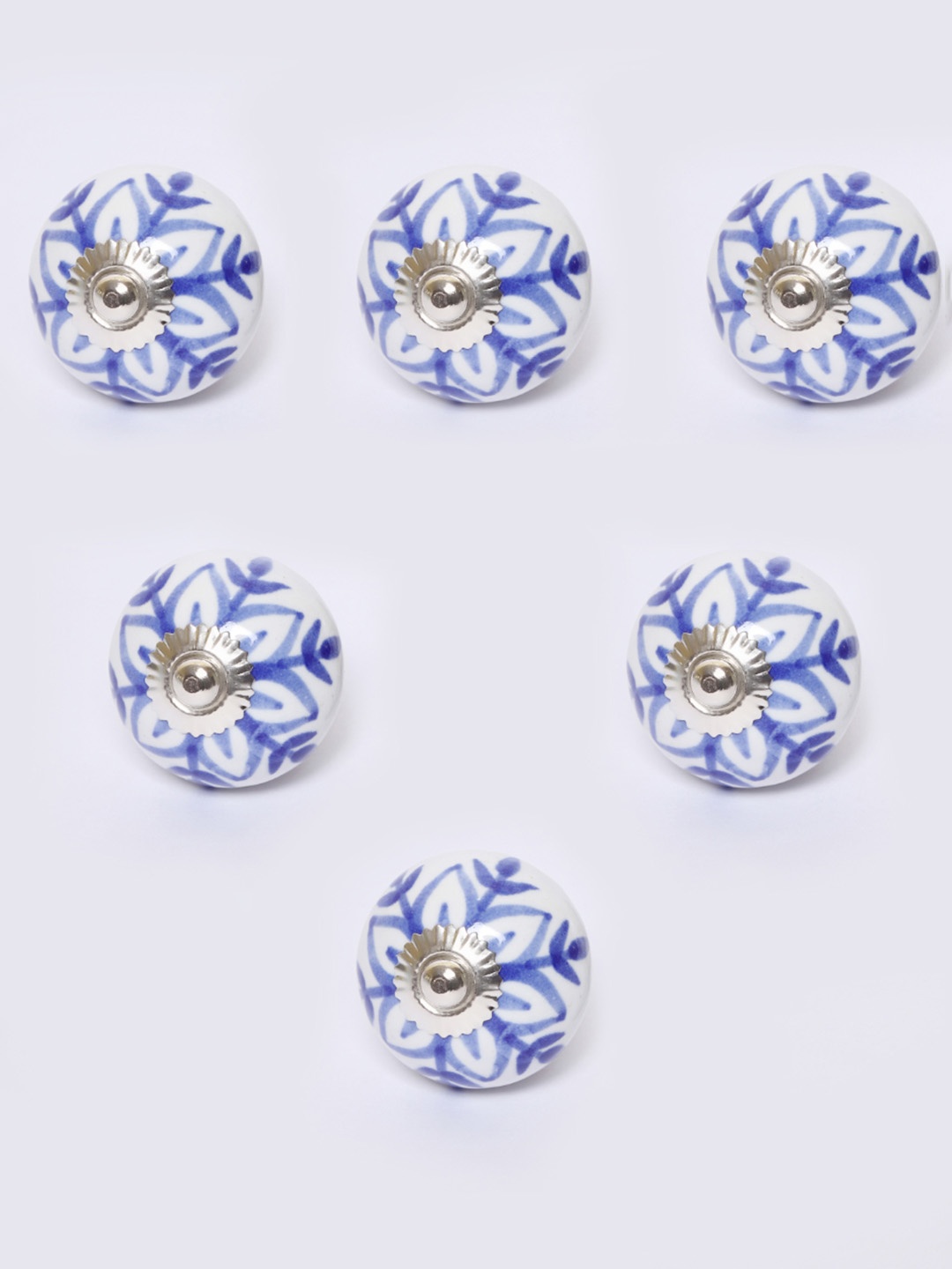 

MODEFE Blue & White 6 Pieces Textured Ceramic Knobs