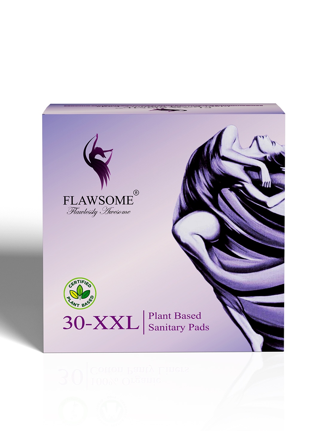 

Flawsome Organic Pure Cotton Sanitary Pads - L - 20 Pcs, White
