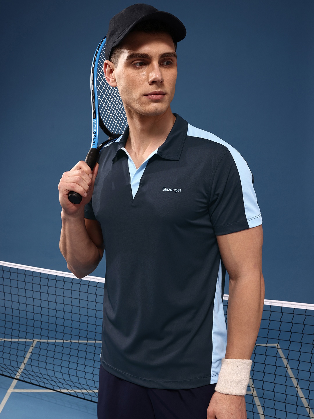 

Slazenger Polo Collar Sports T-shirt, Navy blue