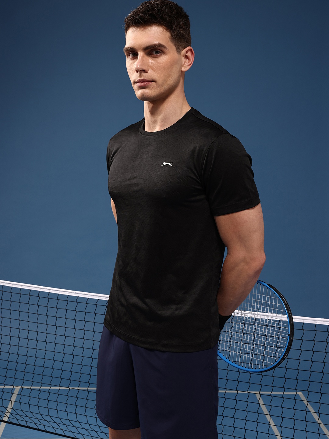 

Slazenger Self Design Sports T-shirt, Black