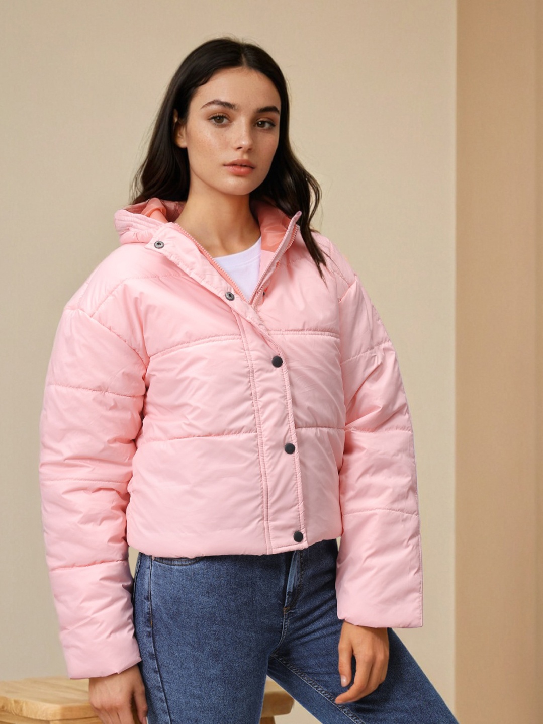 

Freehand by The Indian Garage Co Women Lightweight Puffer Jacket, Pink