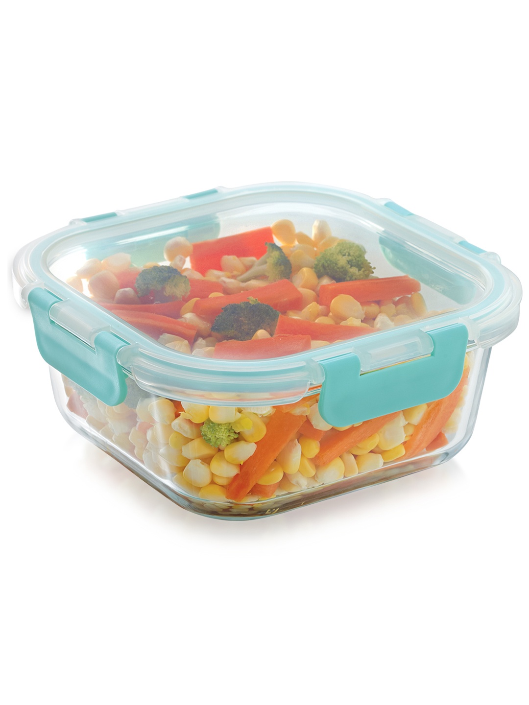 

Magnus Glock Borosilicate Glass Food Square Microwave Safe Container-800ML, Green