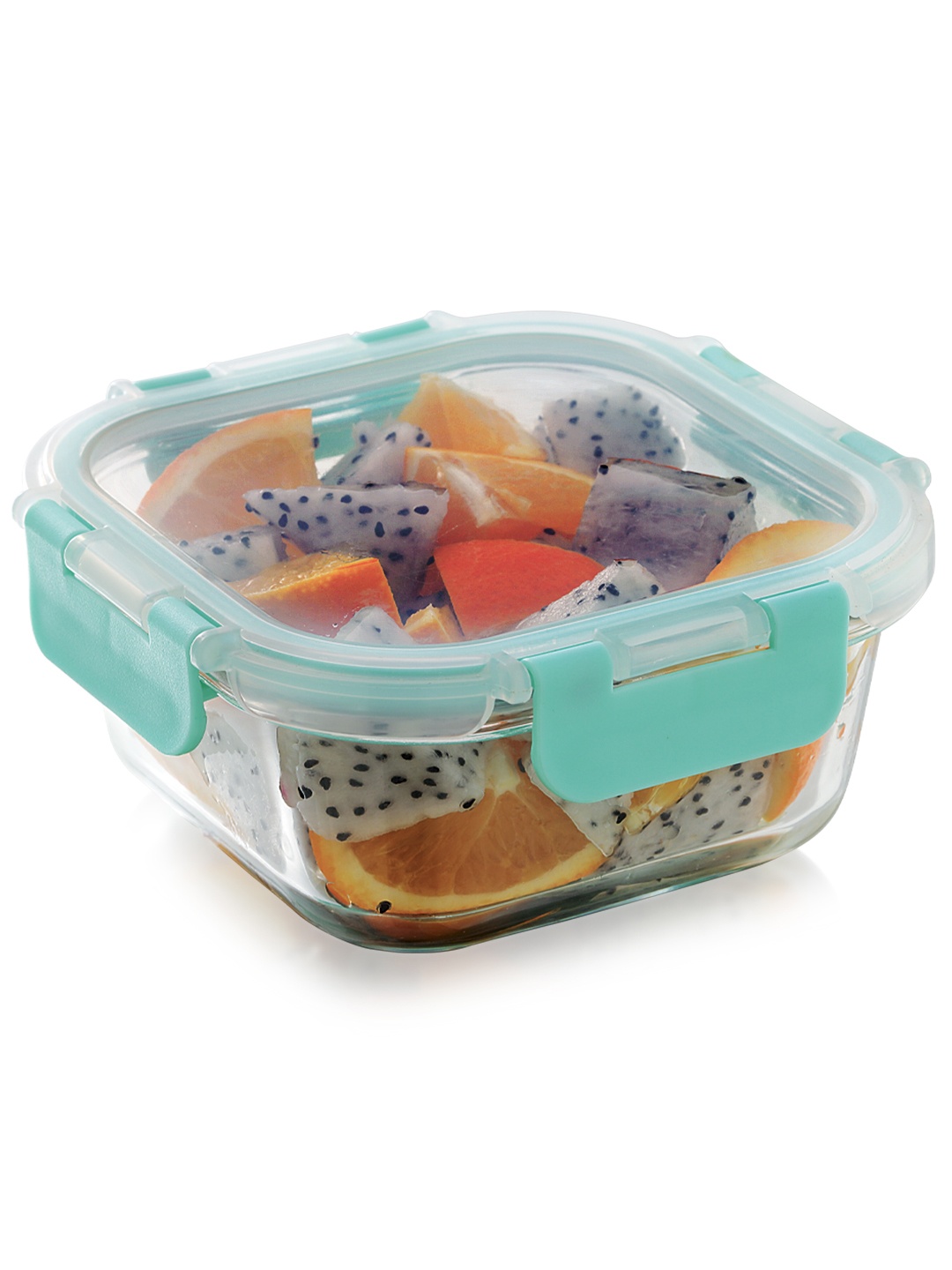 

Magnus Glock Borosilicate Glass Food Square Microwave Safe Container-520ML, Green