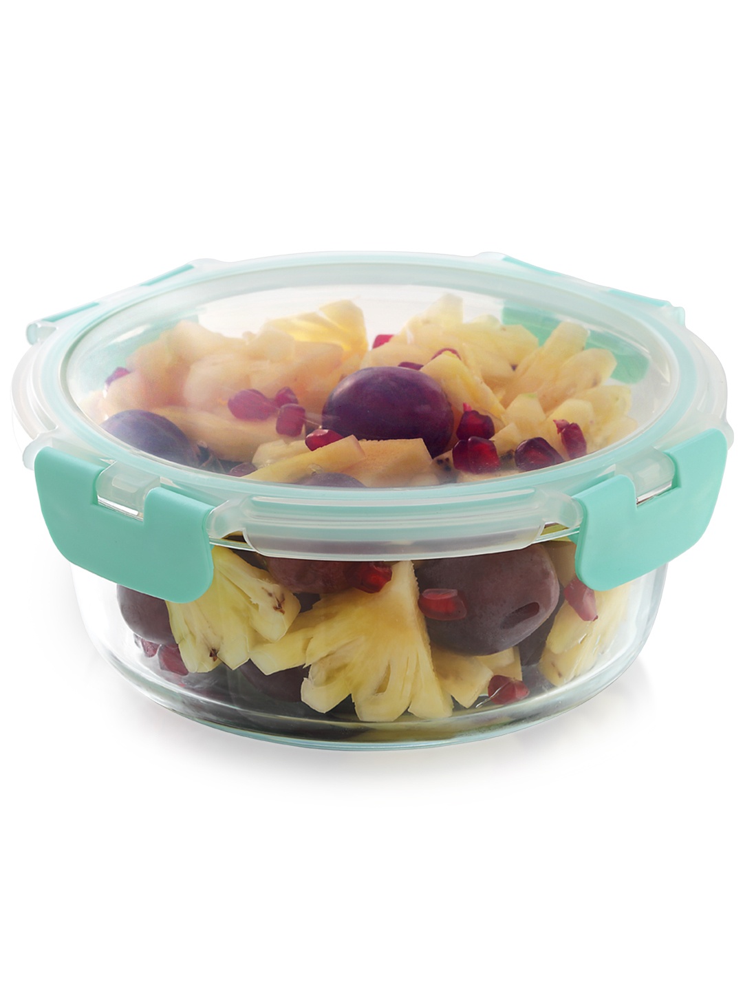 

Magnus Glock Borosilicate Glass Food Round Microwave Safe Container - 950ML, Green