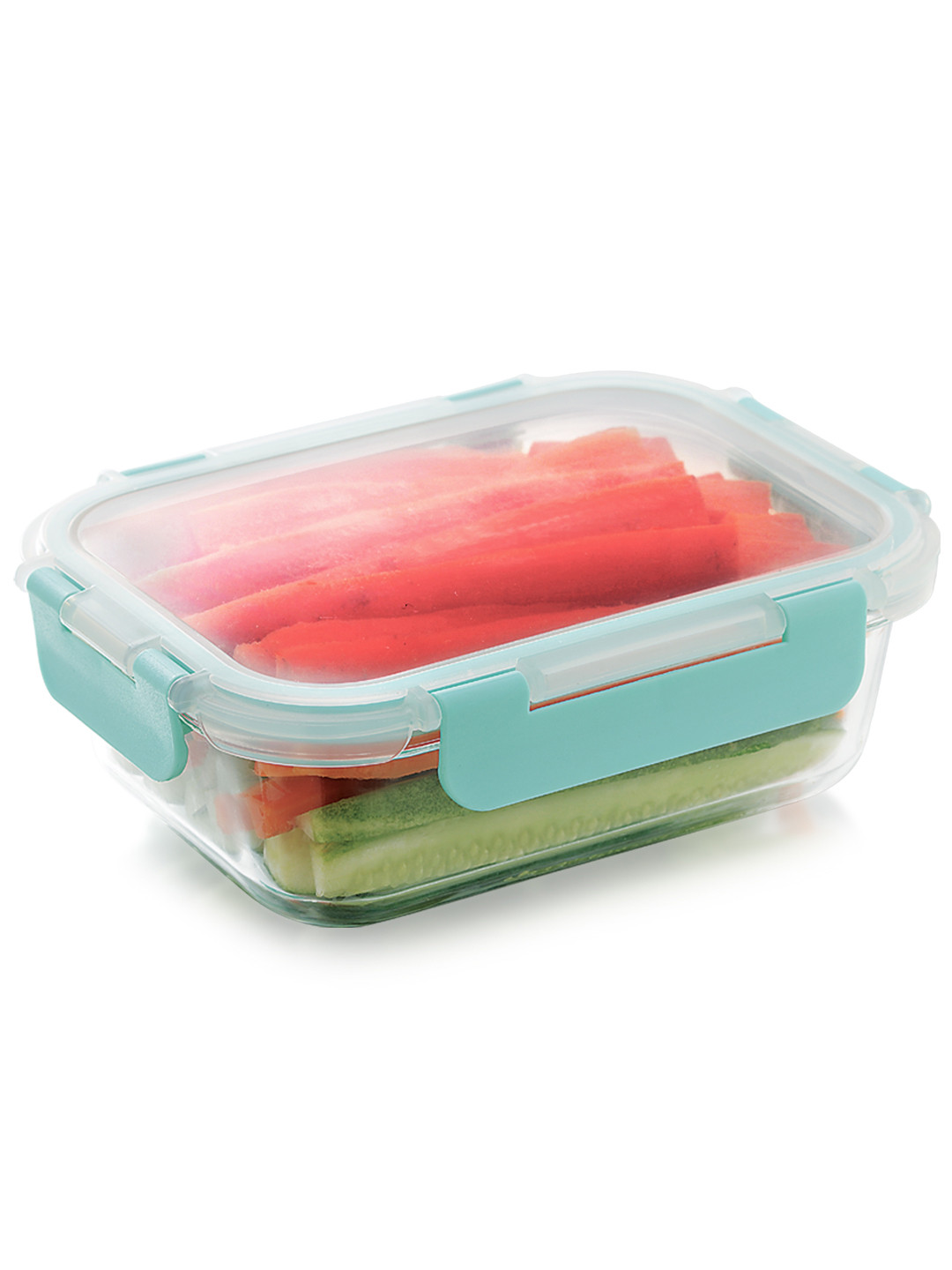 

Magnus Glock Borosilicate Glass Food Rectangle Microwave Safe Container-640ML, Green