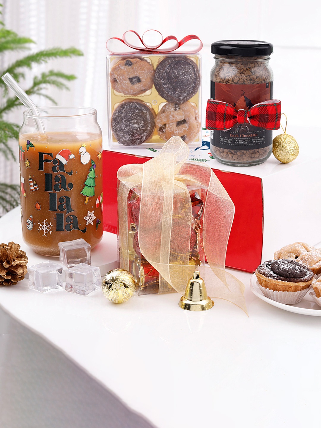 

IGP Joyous Treats 4 Pcs Christmas Hamper, Red