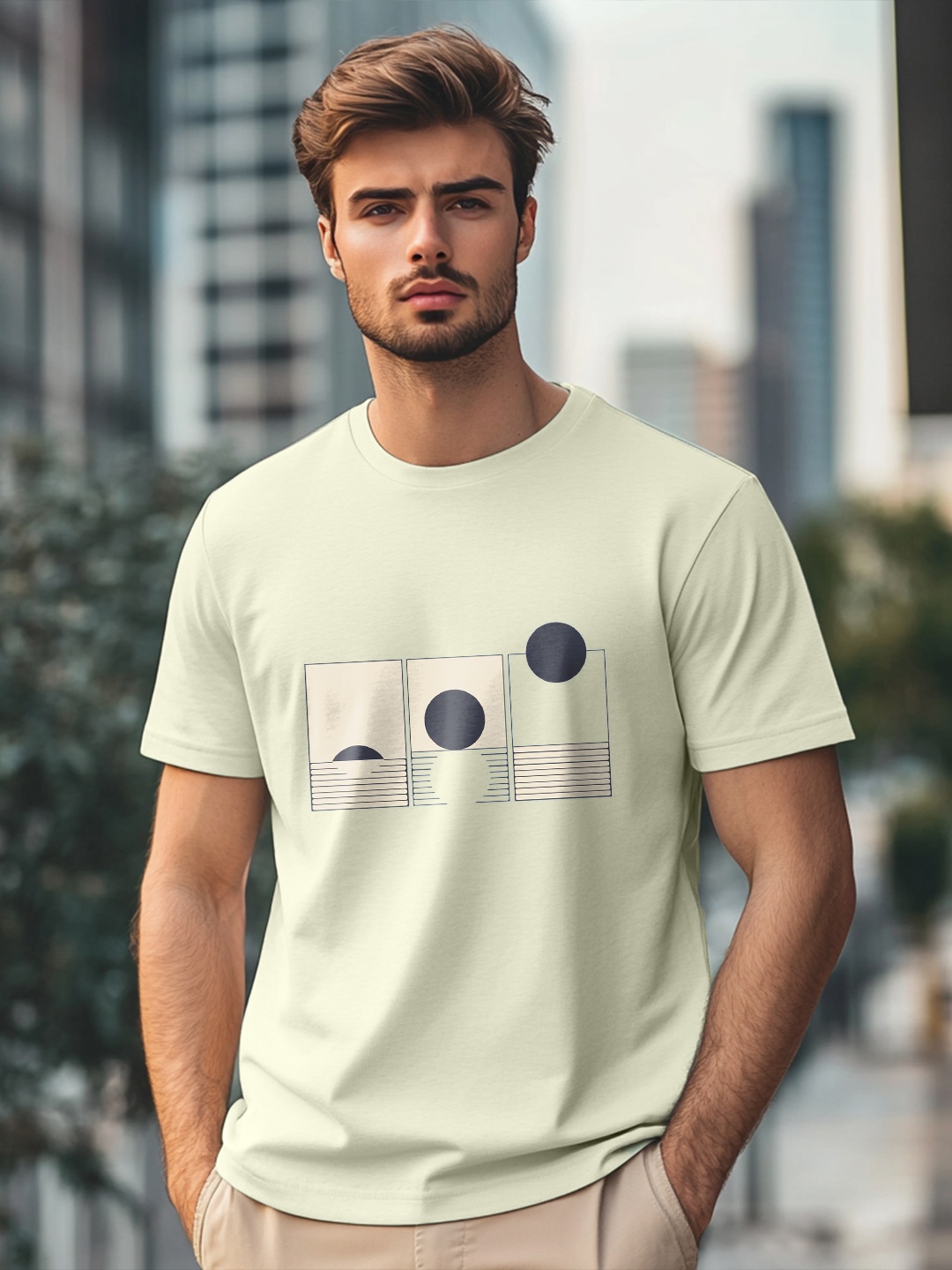

NOBERO Men Printed T-shirt, Green