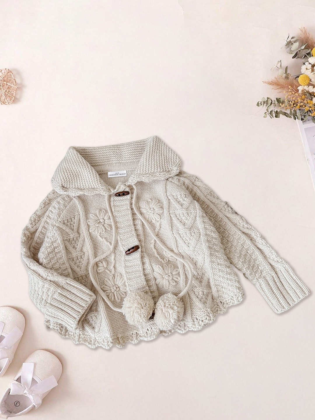 

FOREVER FRIDAY Girls Quilted Jacket, Off white