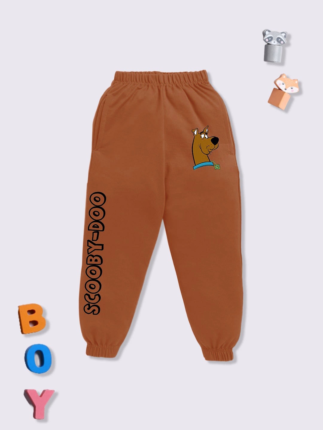 

YK X Minute Mirth Boys Scooby-Doo Printed Joggers, Brown