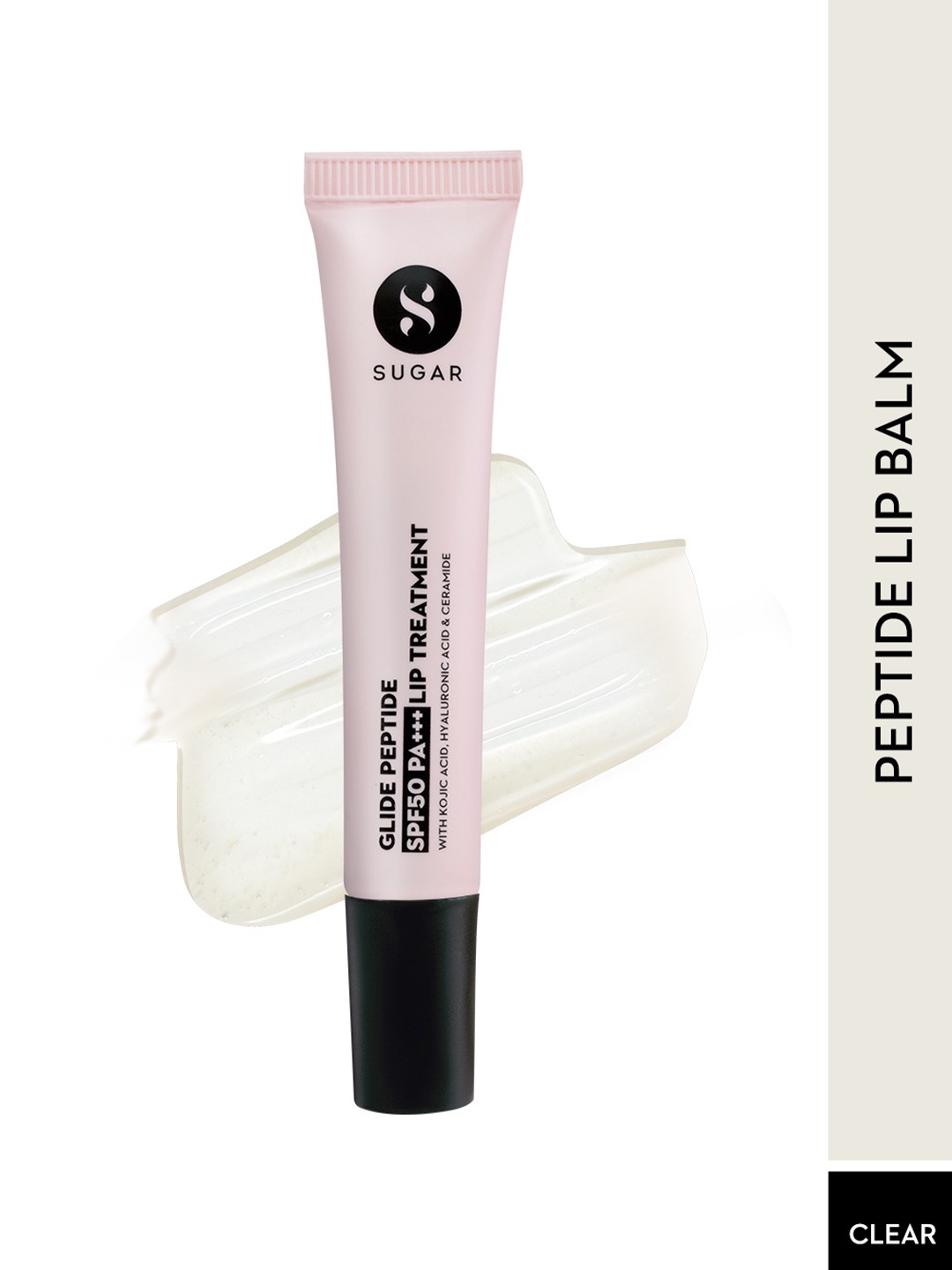

SUGAR Glide Peptide SPF50 PA+++ Lip Balm With Kojic Acid - 10 ml - Coconut Crunch 01, Transparent