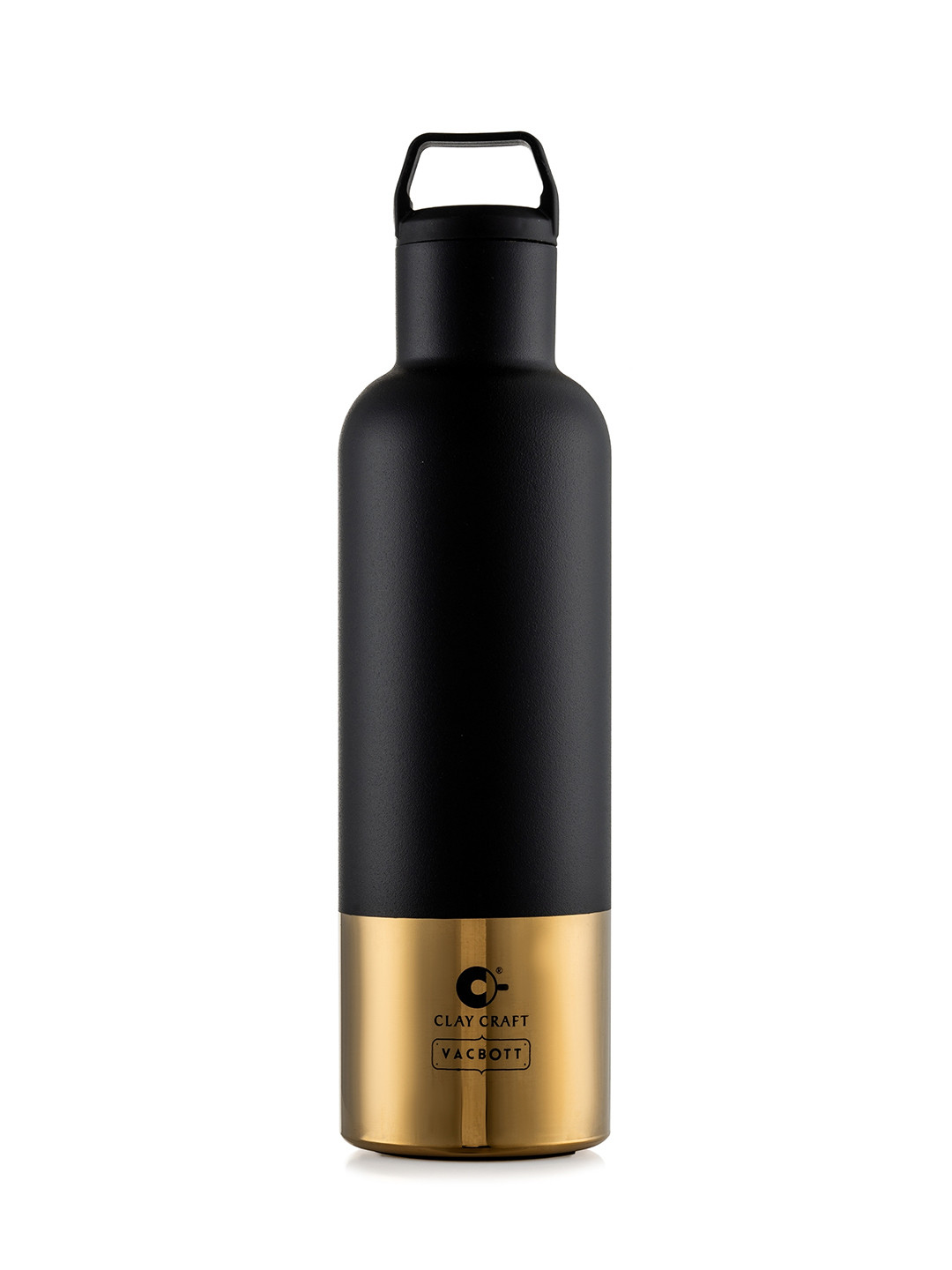 

CLAY CRAFT Vacbott Black Brand Logo Printed BPA Free Double Wall Vacuum Water Bottle 900ML