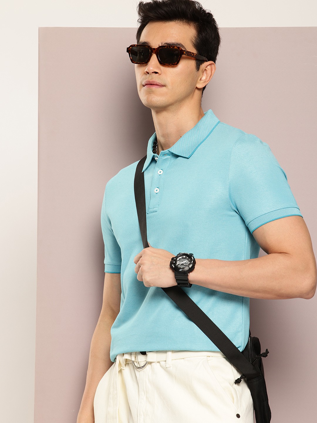 

Kook N Keech Polo Collar Slim Fit T-shirt, Blue