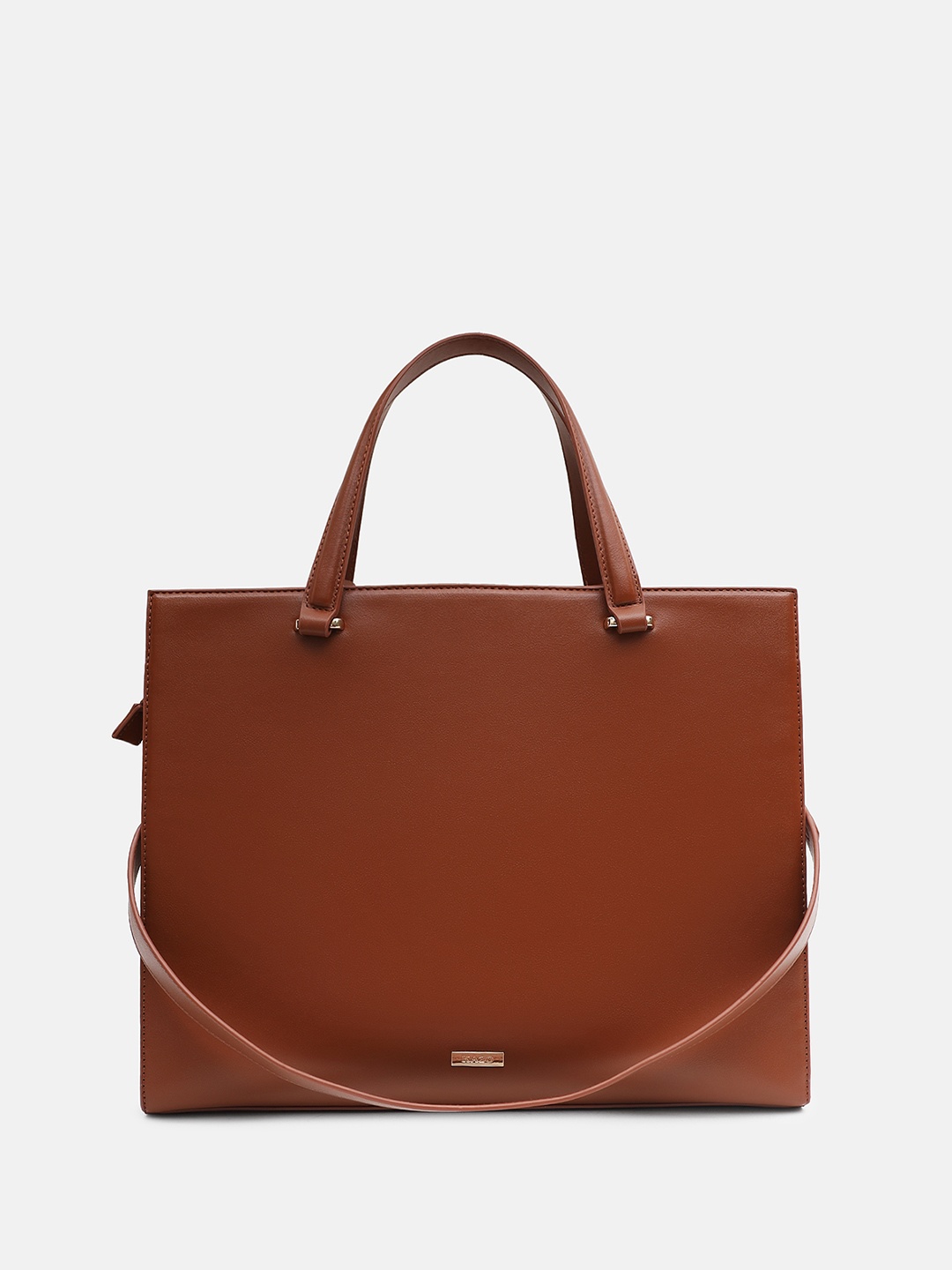

Kazo Structured Tote Bag with detachable sling strap, Brown