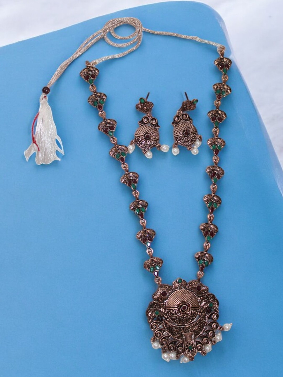 

Jolly Faces Copper-Plated Necklace Set