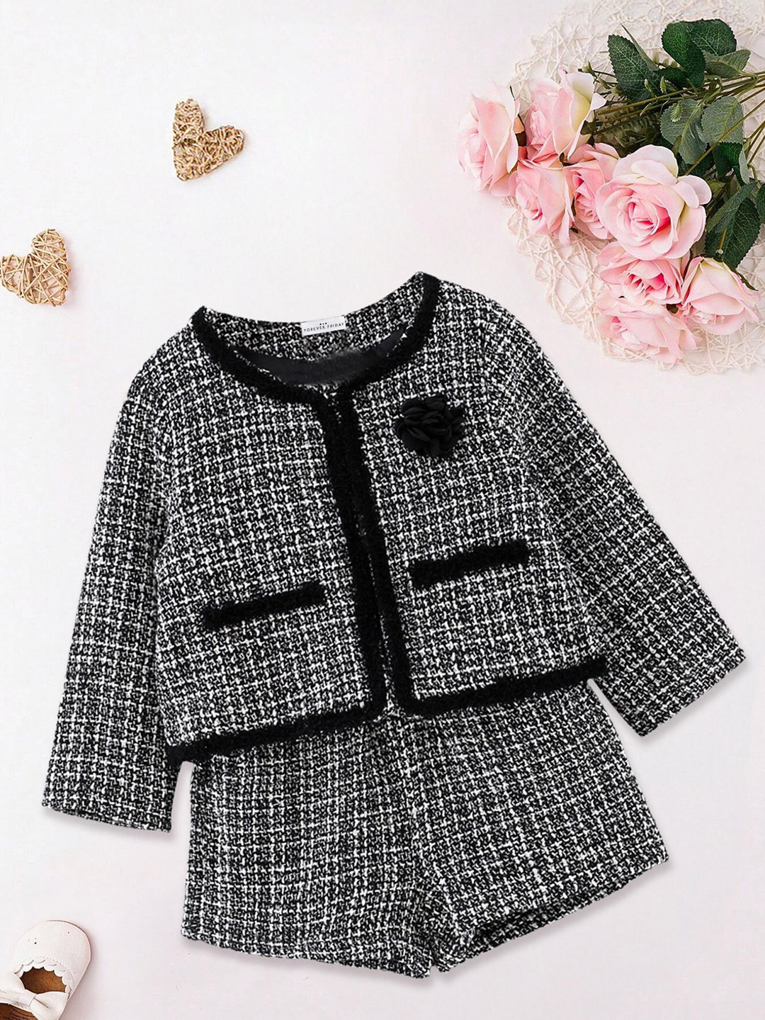 

FOREVER FRIDAY Girls Top with Skirt, Black