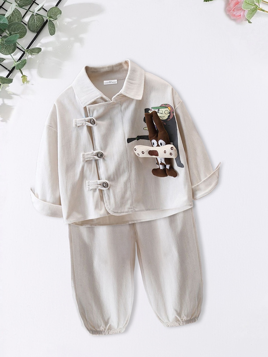 

FOREVER FRIDAY Boys Printed Pyjamas, White