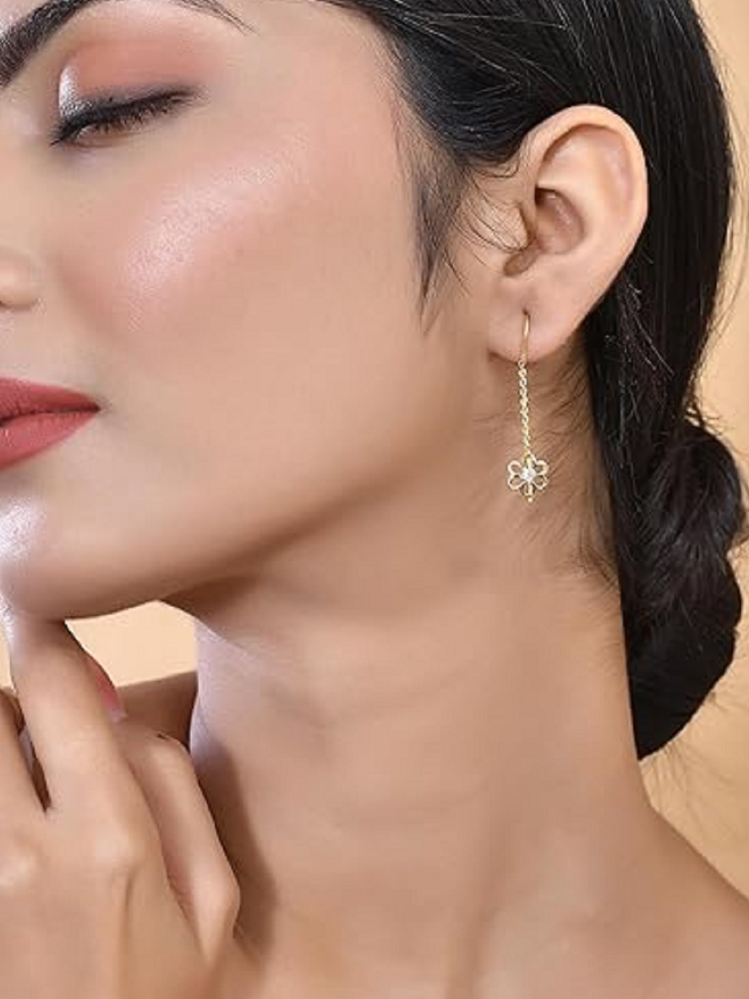 

ROOVI Contemporary Drop Earrings, Gold