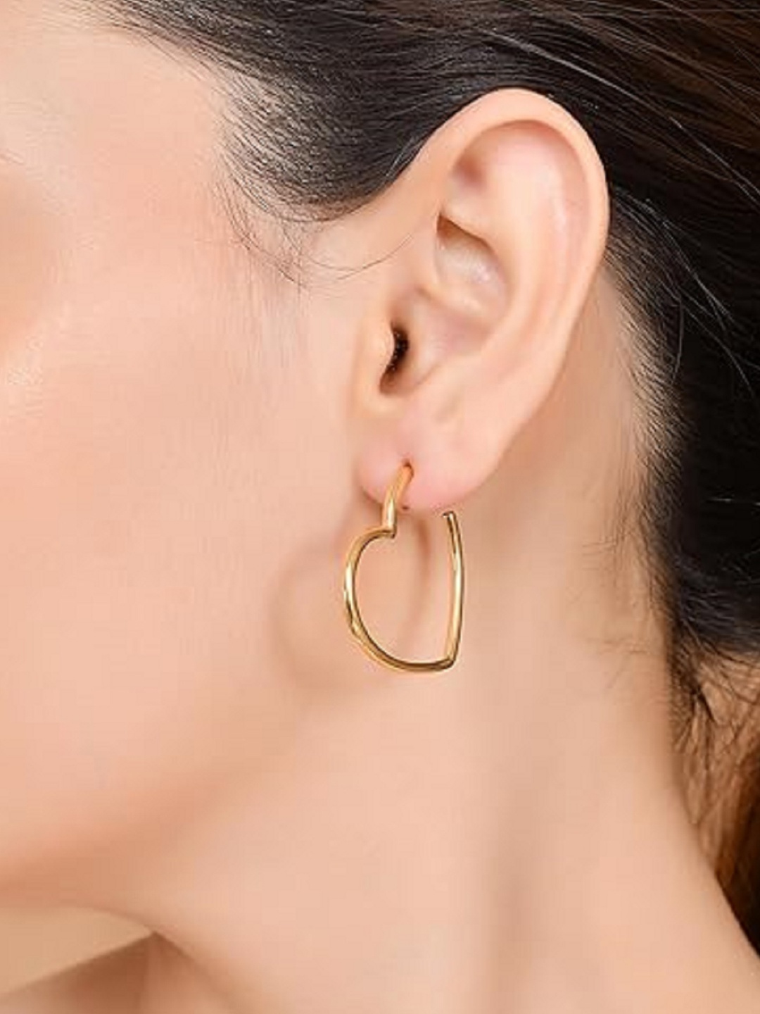 

ROOVI Contemporary Half Hoop Earrings, Gold