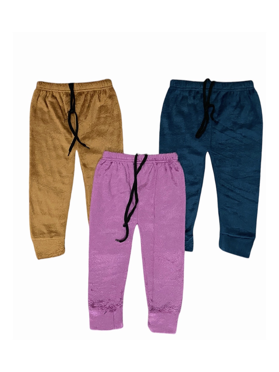 

Mank D Kids Pack Of 3 Relaxed Fit Velvet Track Pants, Navy blue